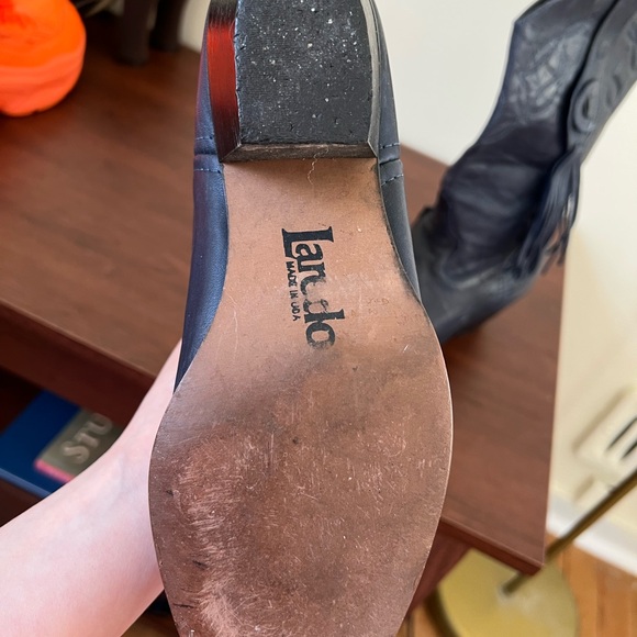 Laredo Women's Navy Heeled Boots - Picture 5 of 5